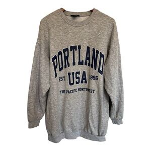 Streetwear Society Gray Portland USA Oversized Sweatshirt size XS